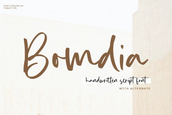 Bomdia: A Handwritten Script Font for Creative Design