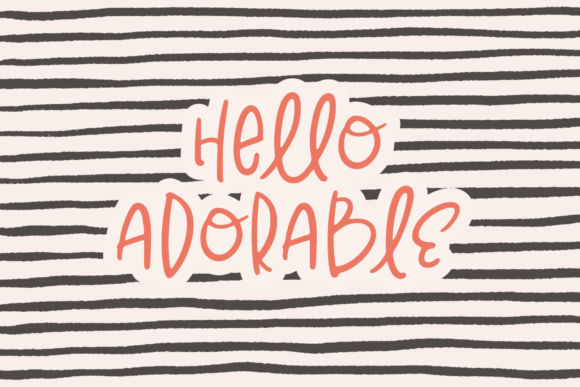 Hello Adorable: A Playful Handwritten Font for Creative Expression