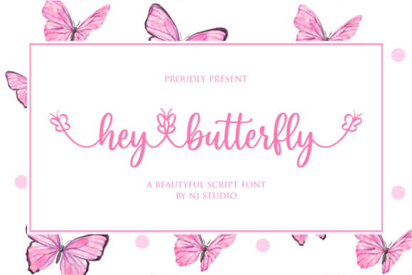 Hey Butterfly: A Handwritten Font with Butterfly Charm