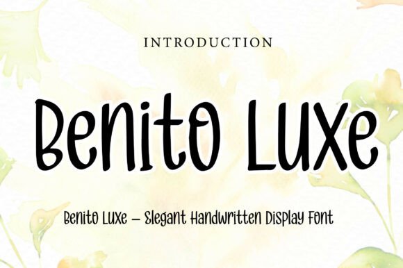Introducing Benito Luxe: The Elegant Handwritten Display Font for Modern Design