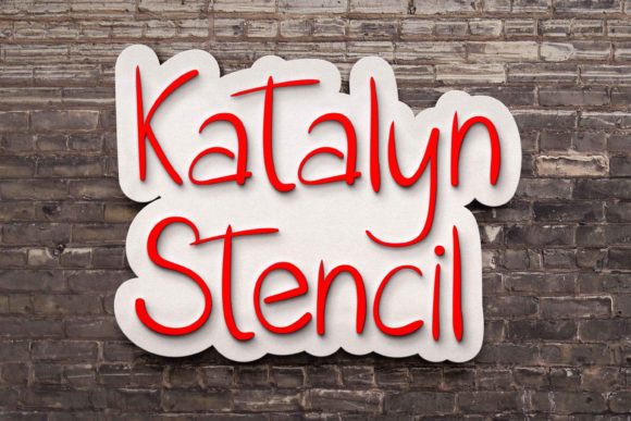 Katalyn Stencil: A Handwritten Font with Versatile Charm