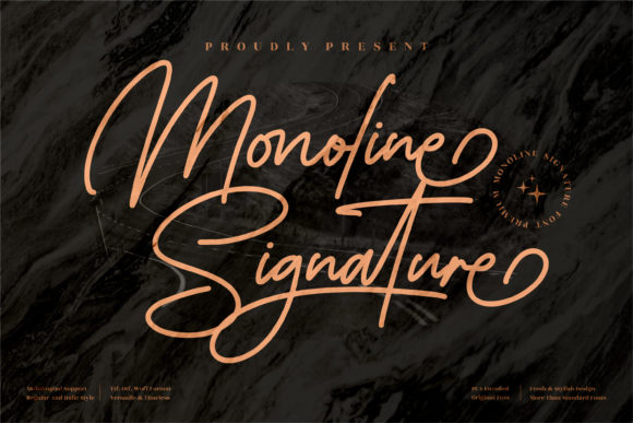 Monoline Signature: A Versatile Handwritten Font for Creative Projects