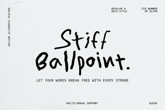 Stiff Ballpoint: The Font That Embraces the Mess